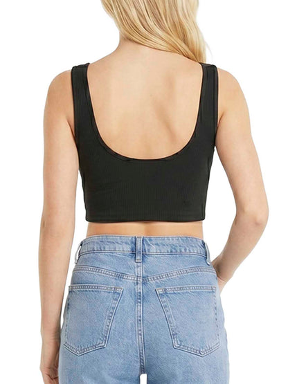 Puma Classics Ribbed Crop Top Womens Style : 533447