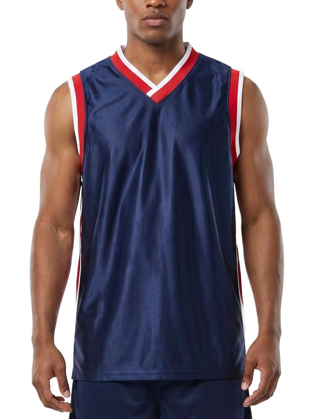 Augustia  Sportswear Youth Tri-color Dazzle Sleeveless Basketball Game Jersey Big Kids Style : 778