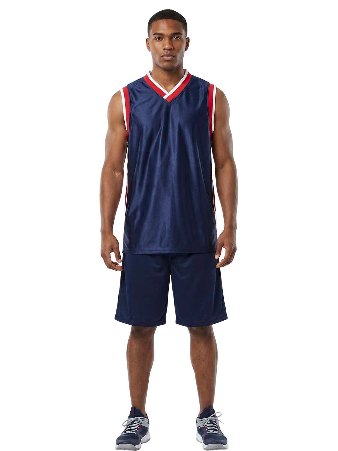 Augustia  Sportswear Youth Tri-color Dazzle Sleeveless Basketball Game Jersey Big Kids Style : 778