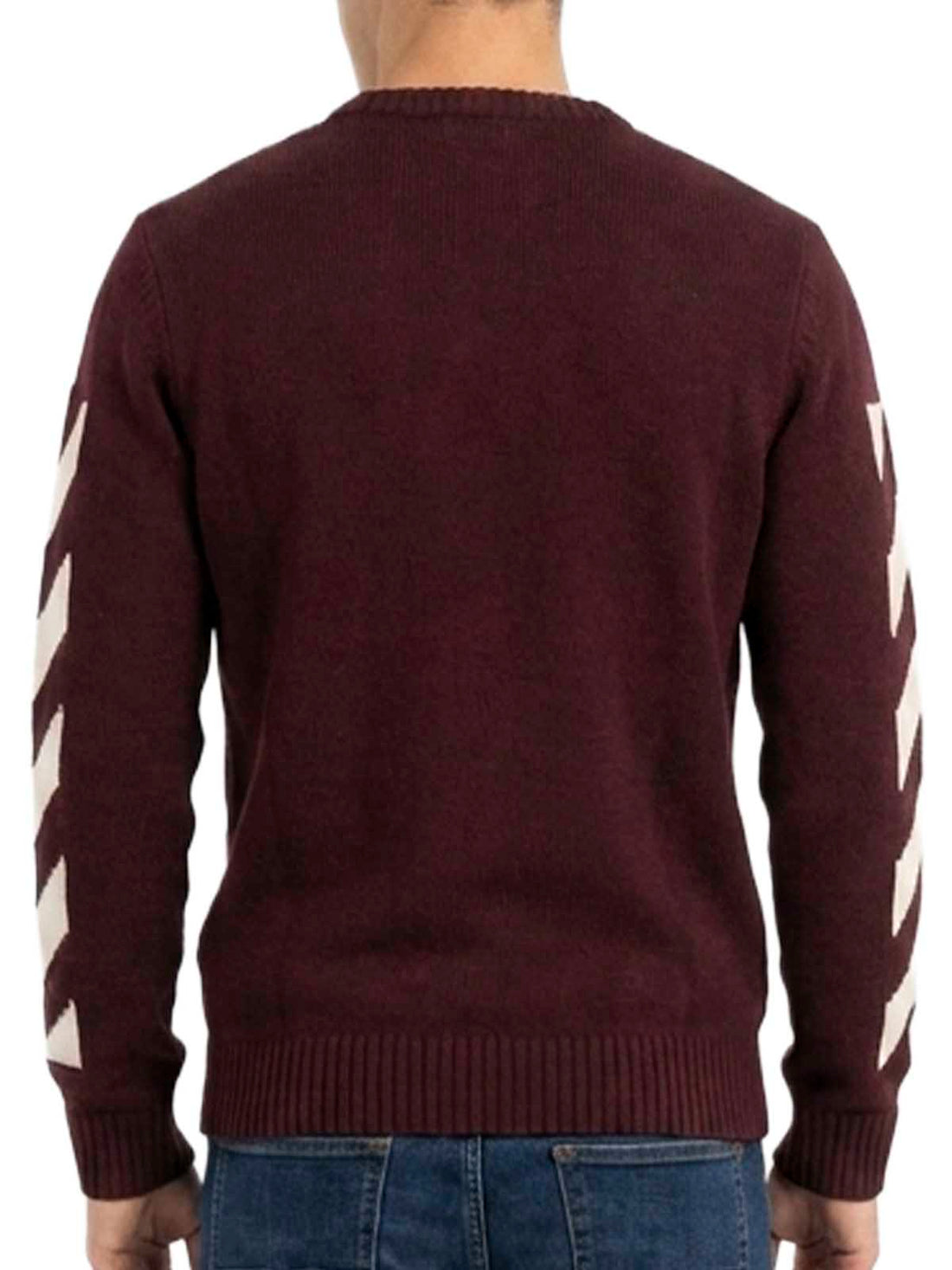 Off-white Diagonal Arrow Knit Crewneck Mens Style : Omhe023f22kni00