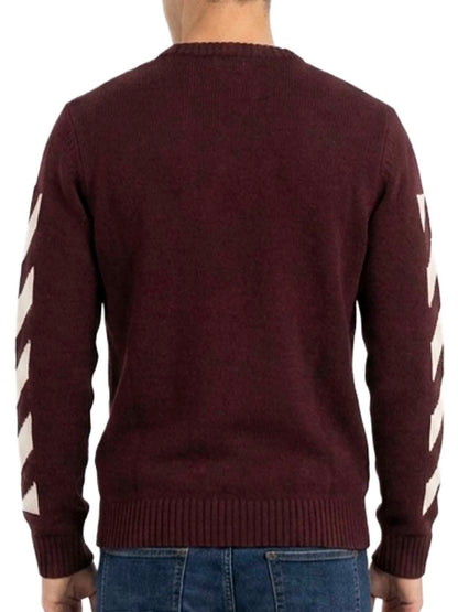 Off-white Diagonal Arrow Knit Crewneck Mens Style : Omhe023f22kni00