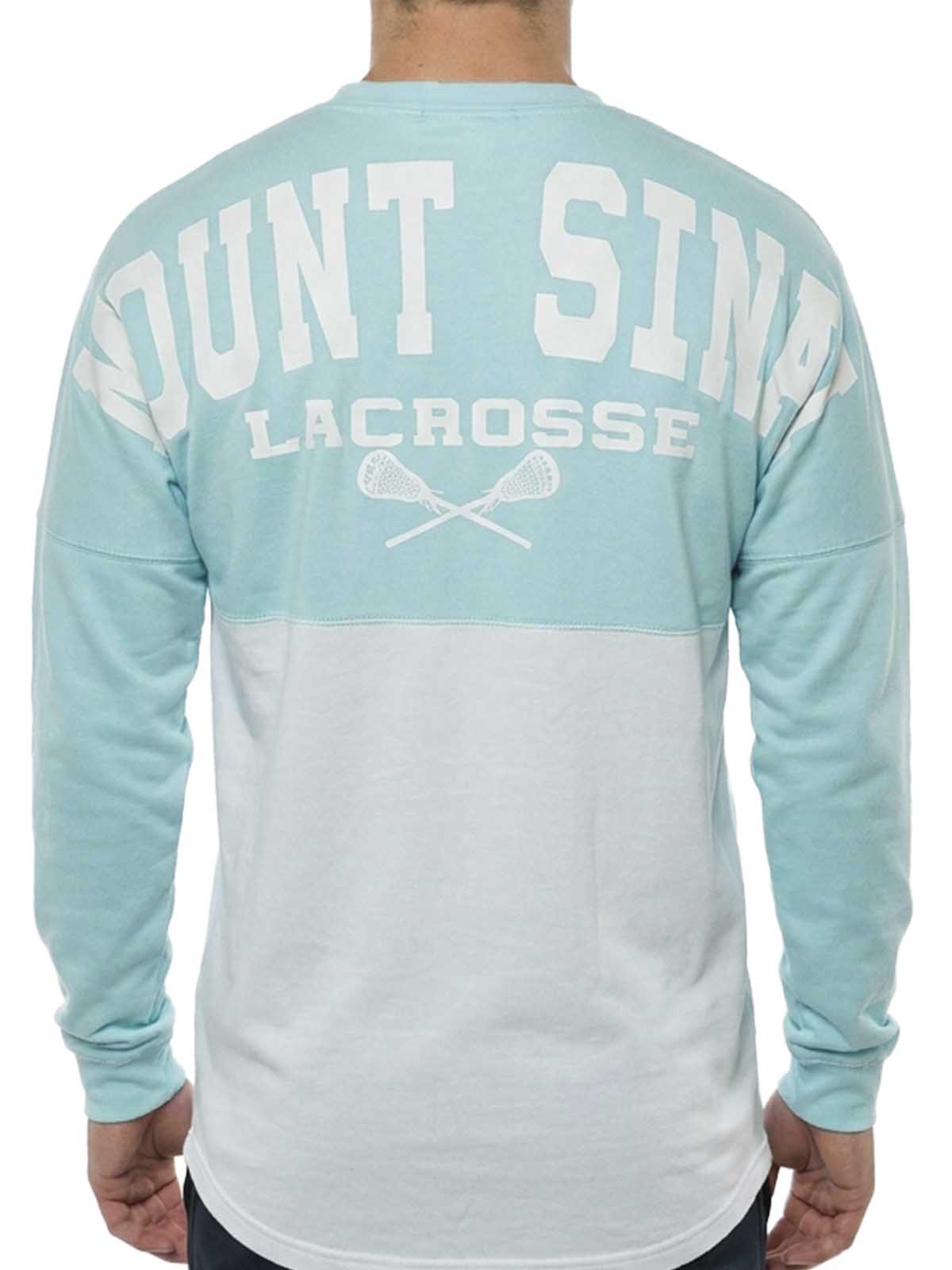 Basix Of America Mount Sinai Lacrosse Two Tone Fleece Crewneck Pullover Sweatshirt Mens Style : CNR-5000