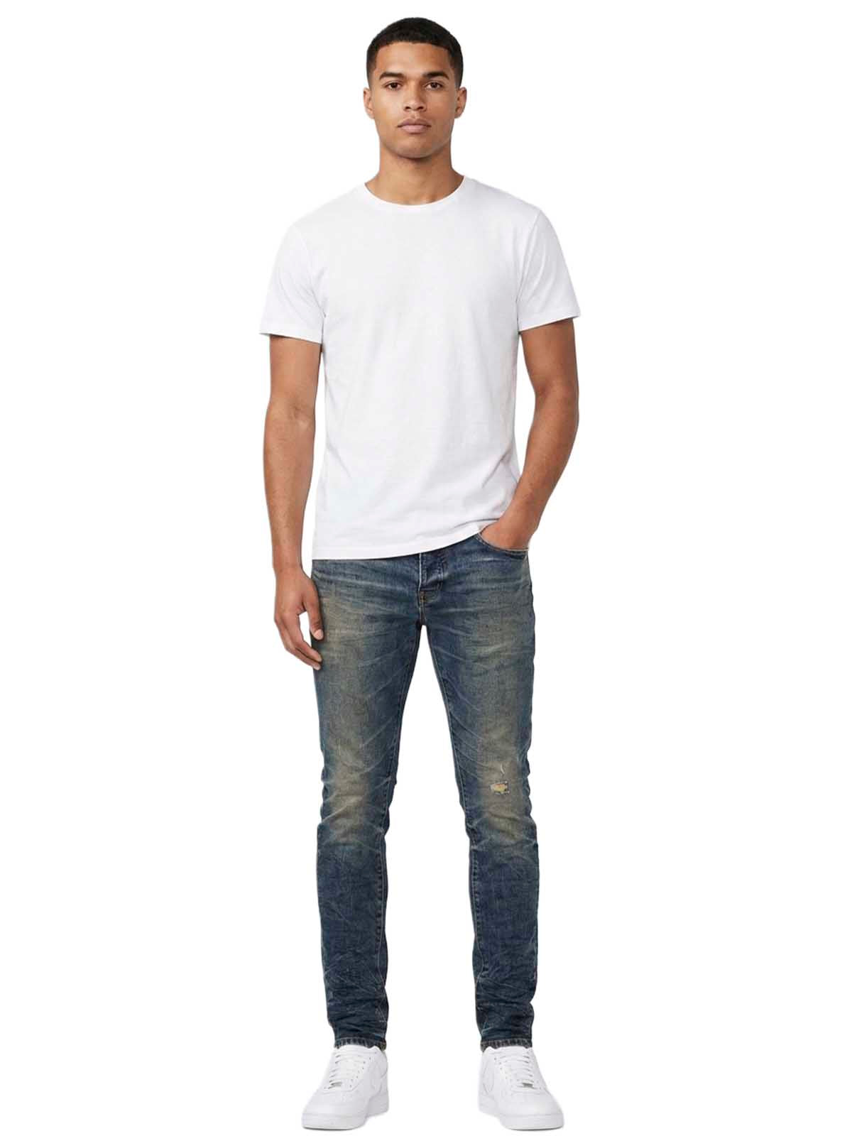 Purple-brand Slim Fit Jeans-low Rise With Slim Leg Mens Style : P001-tmd