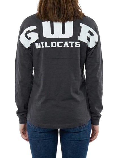 Basix Of America Rocky Point Eagles Long Sleeves Jumbo Crewneck T-Shirt Womens Style : MN-5660