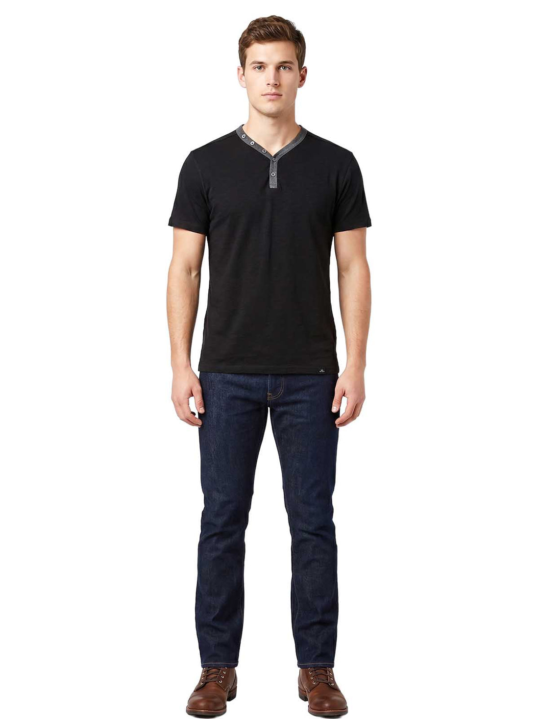 Giorgio West Modern Fit V-eack T-shirt Mens Style : Dp1301ct