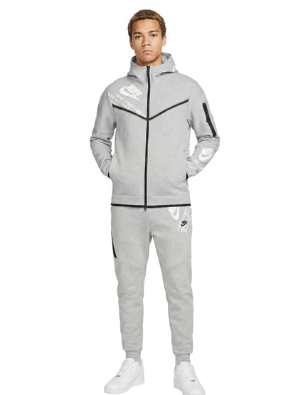 Nike Tech Fleece Graphic Full Zip Hoodie Grey