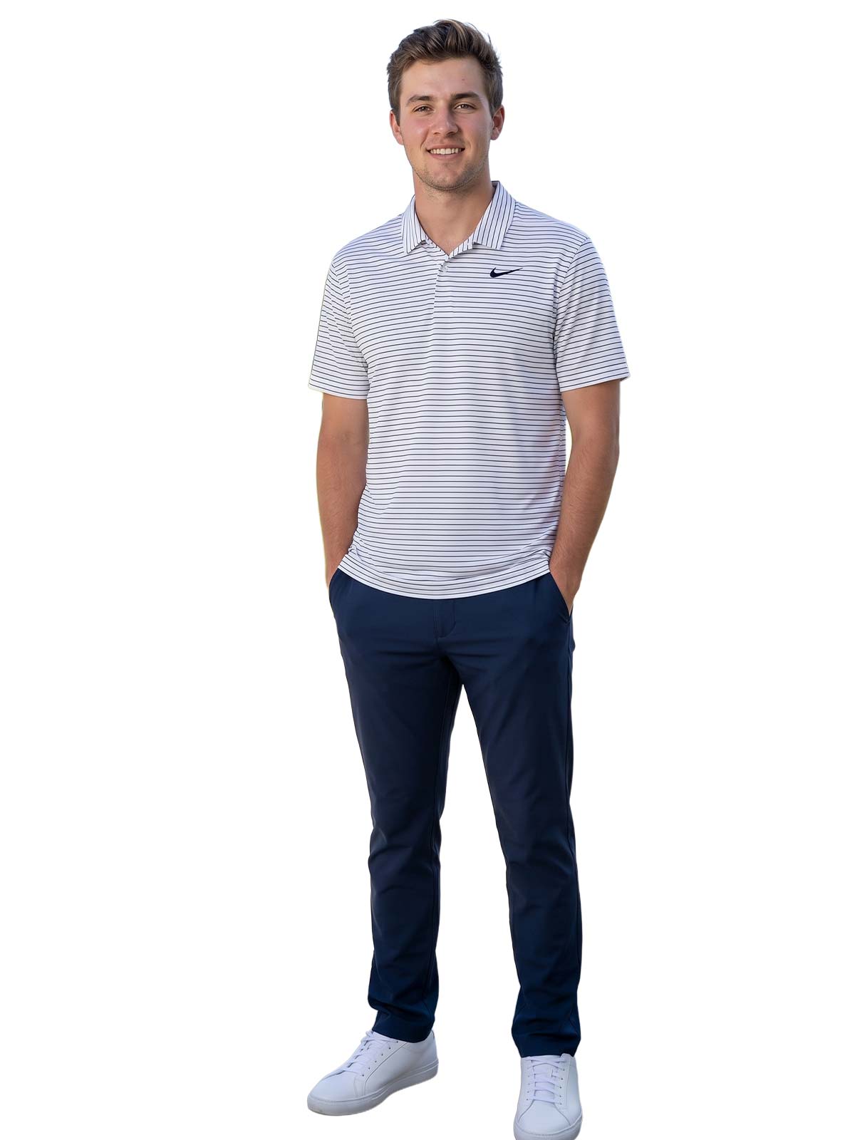 Nike Dri-fit Striped Golf Polo Mens Style : Aj5482
