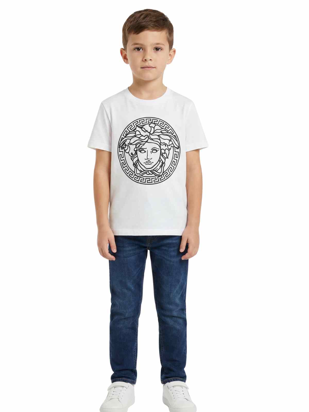 Versace Medusa Print T-shirt Big Kids Style : 1000239
