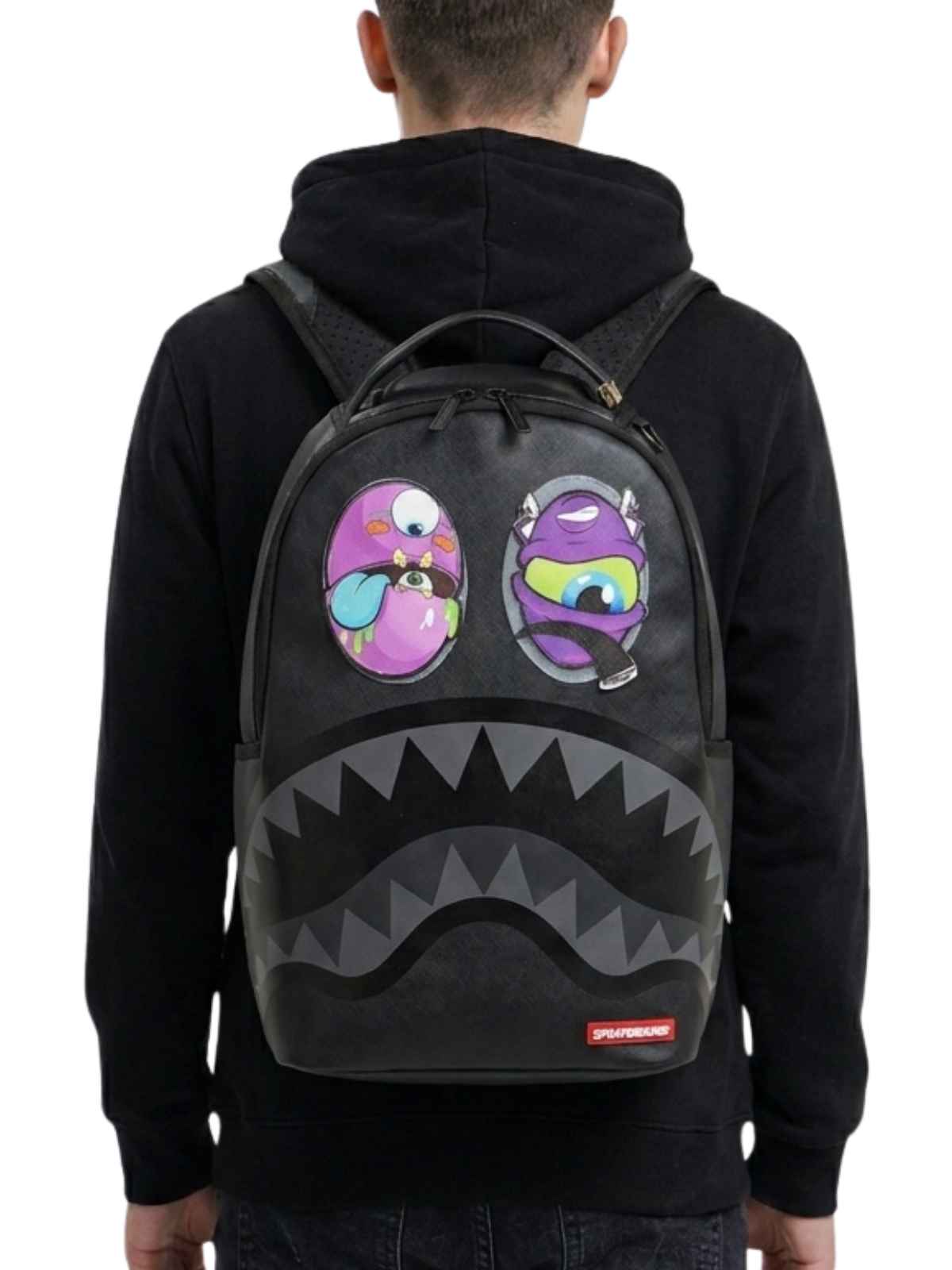 Sprayground Black Removable Eyes Dlxsv Backpack Unisex Style : 910b7556nsz