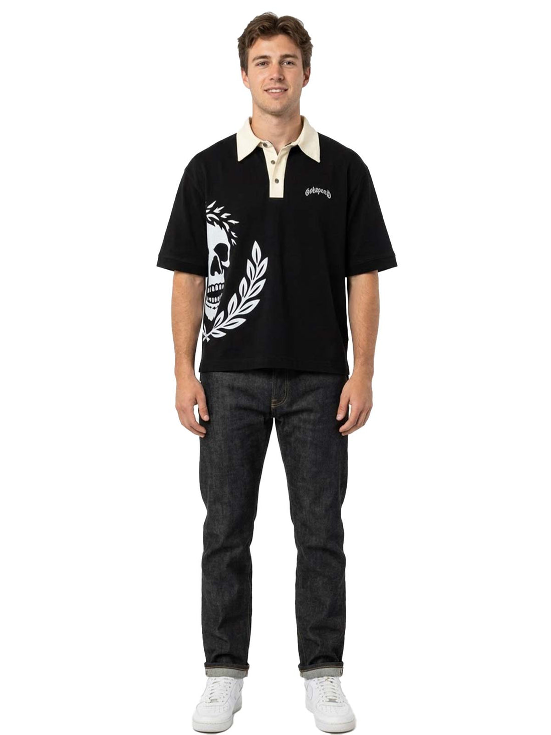 God Speed Victor Oversized Crest Polo Tee Mens Style : Gs-vocpt