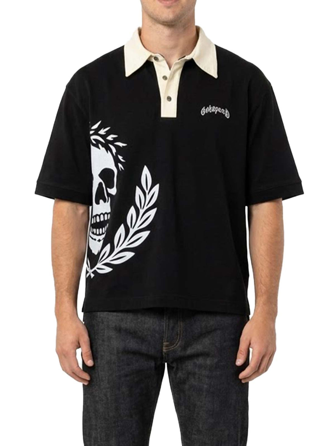 God Speed Victor Oversized Crest Polo Tee Mens Style : Gs-vocpt