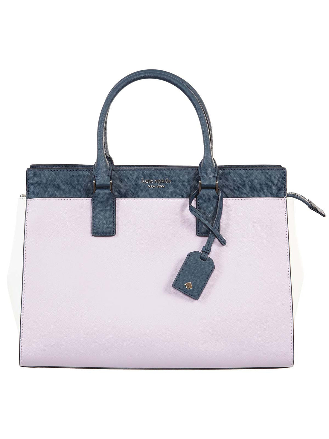 Kate Spade Cameron Convertible Satchel Large Lavender/Bright White/Petrol Blue