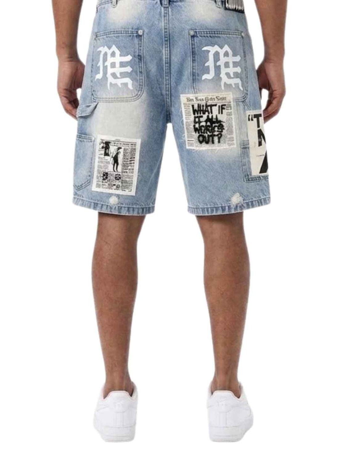 Mixed Emotion Ai Denim Shorts Mens Style : Mix-aids