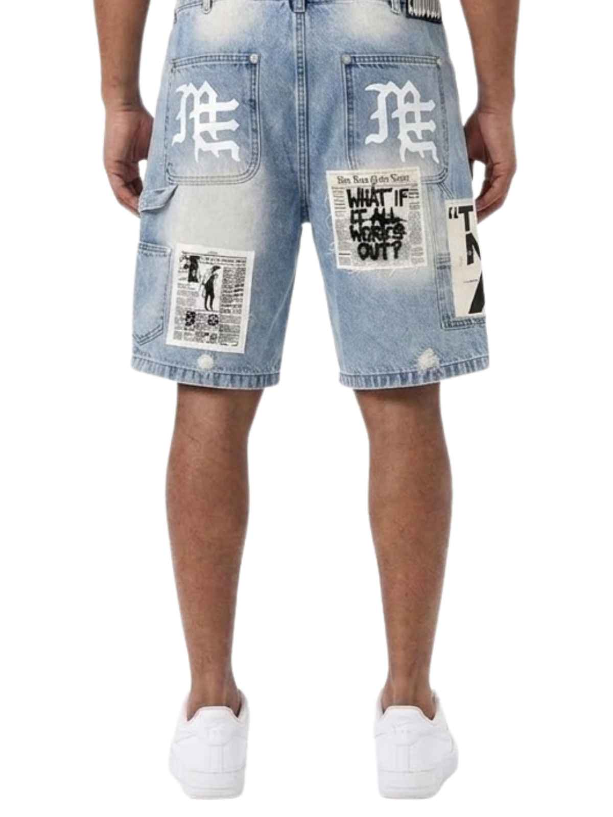 Mixed Emotion Ai Denim Shorts Mens Style : Mix-aids