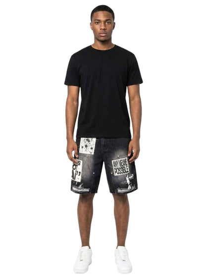 Mixed Emotion Ai Denim Shorts Mens Style : Mix-aids