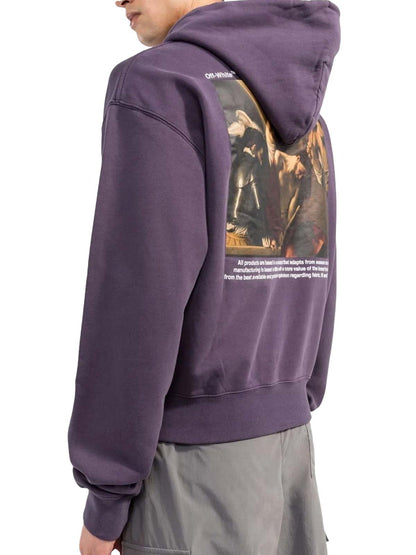 Off-white Caravag Crowning Over Hoodie Mens Style : Ombb037f22fle00