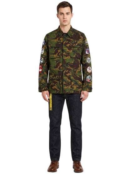 Off-white Camou Patch Field Jacket Mens Style : Omel001c99fab00