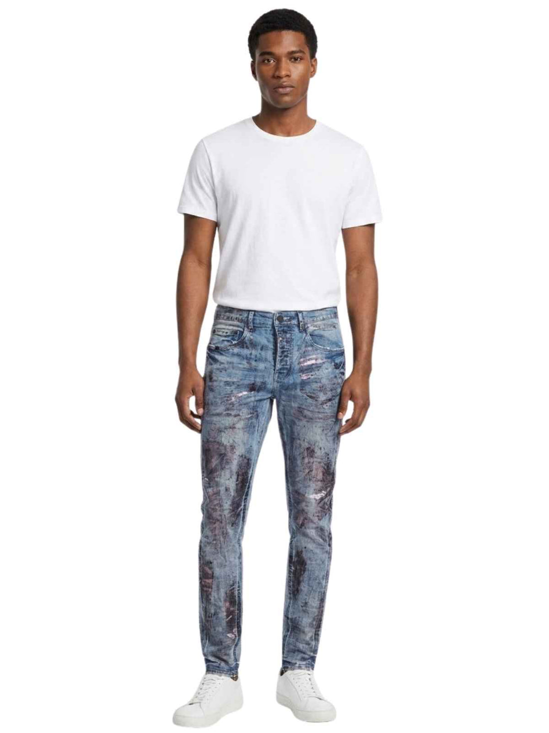 Purple-brand X-ray with Black Foil Jeans Mens Style : P001-IXRB123