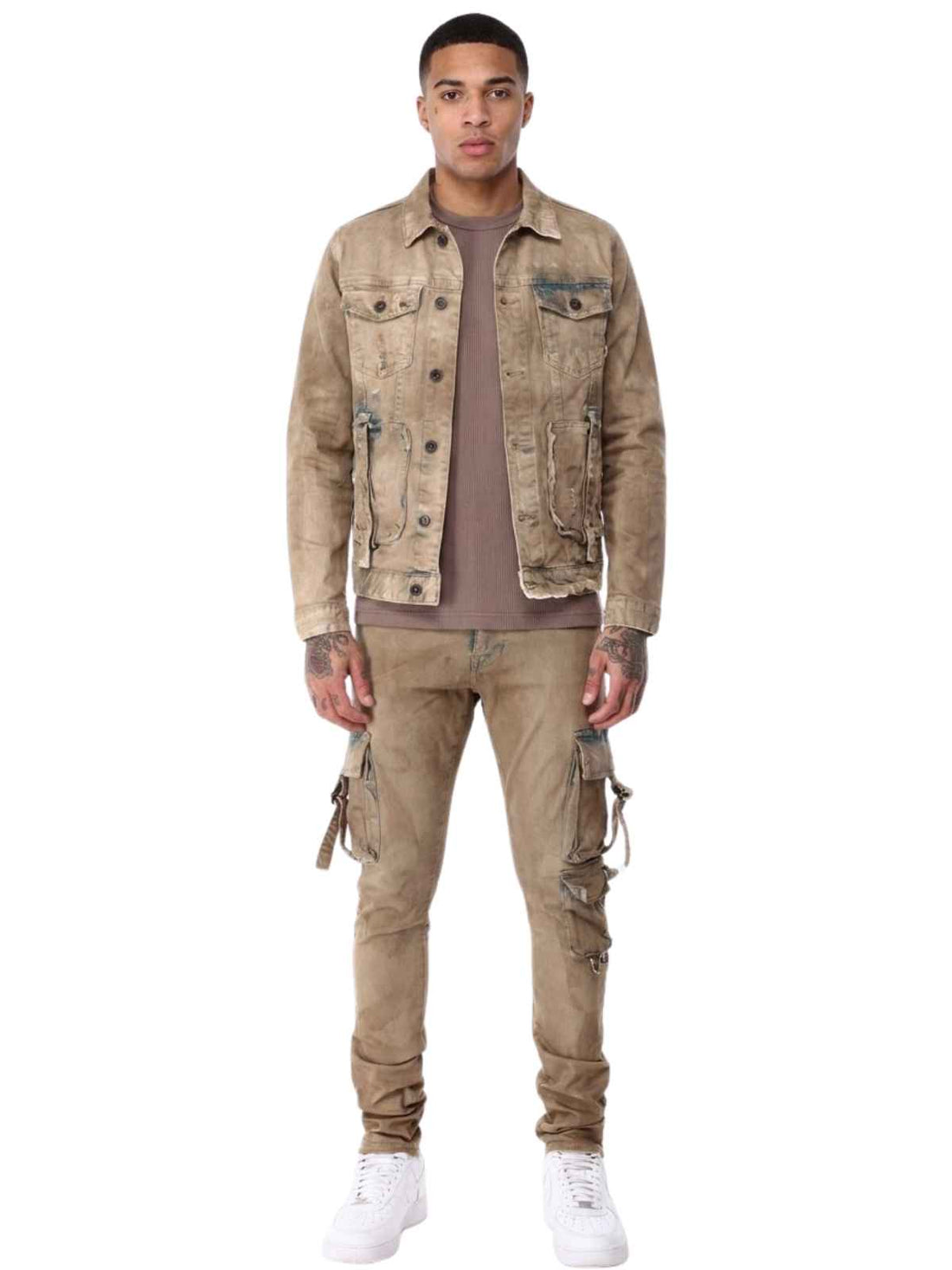 Smoke Rise Overspray Utilitty Fashion Jean Mens Style : Jp22507